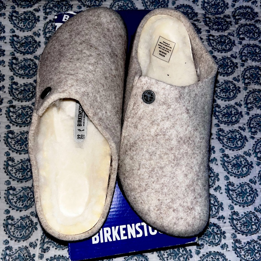 Zermatt Shearling Wool Felt - Birkenstock size 39 Womans